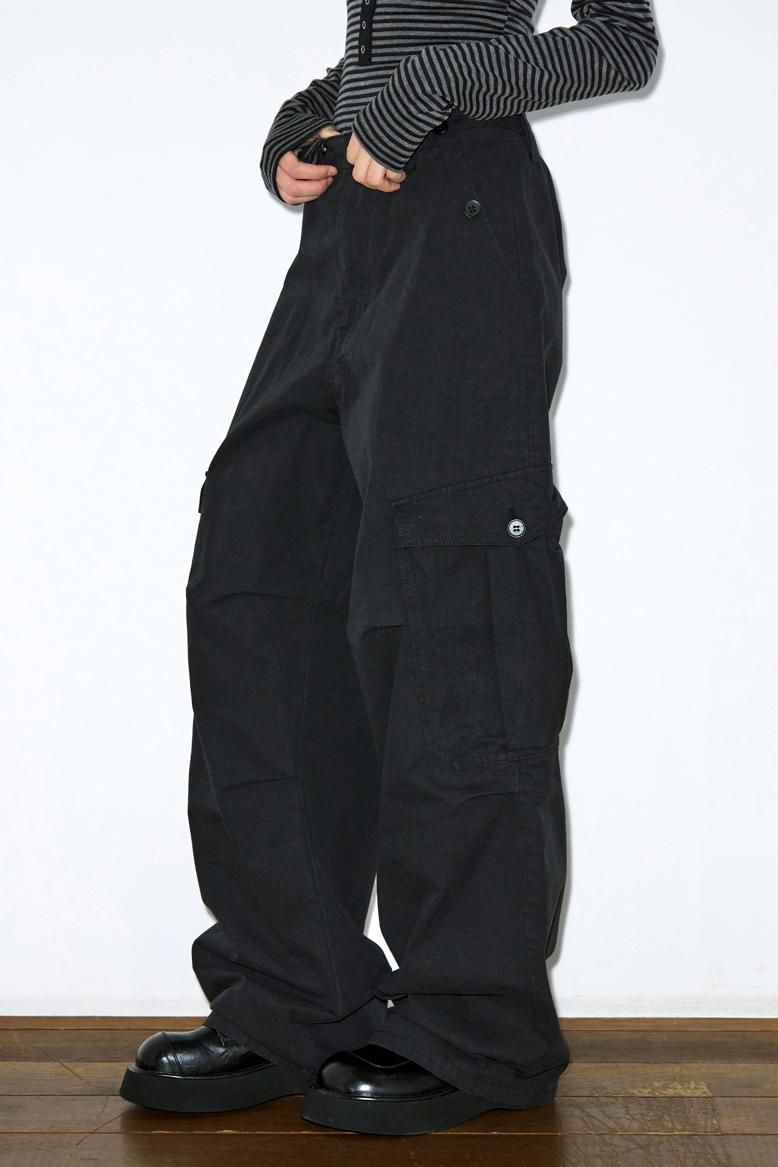 [HELENE PARIS] 로고 니들 파라슈트 팬츠 [블랙] - HELENE PARIS | 리켓