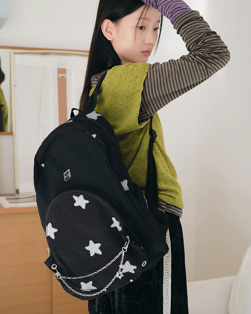 韓国商品/MUWM Nest Backpack (Black Star) MUWM] Nest Backpack (Black Star) - MUWM | 리켓