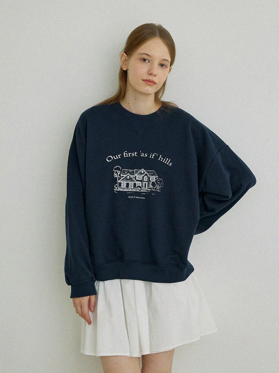 [ASIF] As if hills Sweatshirt (Navy) - ASIF | 리켓